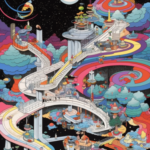 Psychedelic Journey through Futuristic Realms