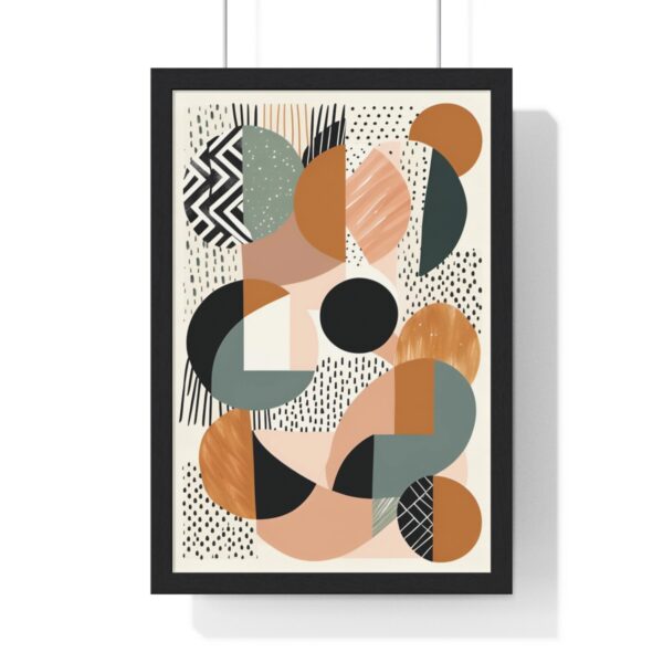 Minimal Abstract Boho Art in a high quality frame | Boho Home Decor Abstract Art - 3 sizes, 2 colors of frames