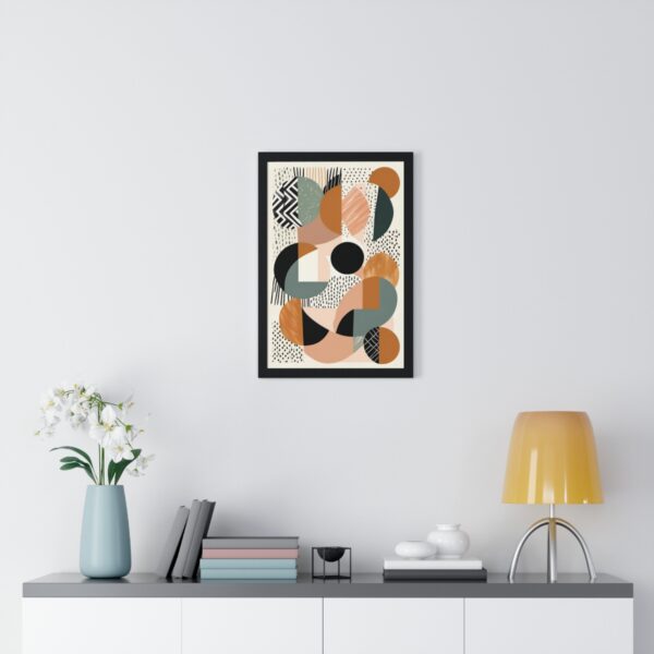Minimal Abstract Boho Art in a high quality frame | Boho Home Decor Abstract Art - 3 sizes, 2 colors of frames