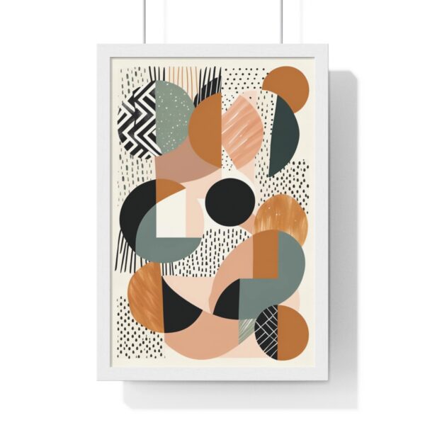 Minimal Abstract Boho Art in a high quality frame | Boho Home Decor Abstract Art - 3 sizes, 2 colors of frames