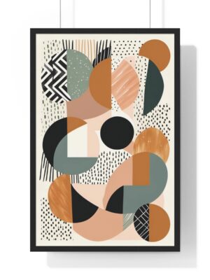 Minimal Abstract Boho Art in a high quality frame | Boho Home Decor Abstract Art - 3 sizes, 2 colors of frames