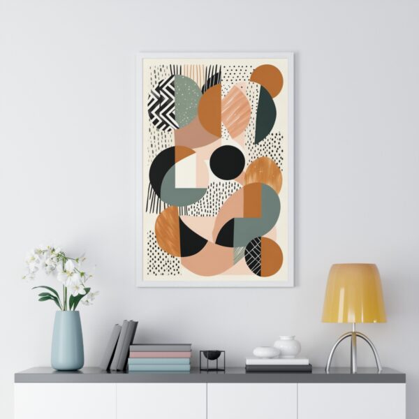 Minimal Abstract Boho Art in a high quality frame | Boho Home Decor Abstract Art - 3 sizes, 2 colors of frames