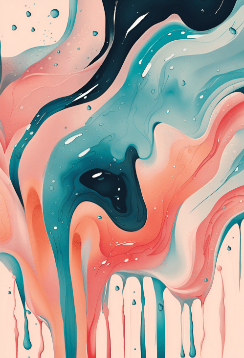 Picture of Abstract Art Print presenting flows of substances