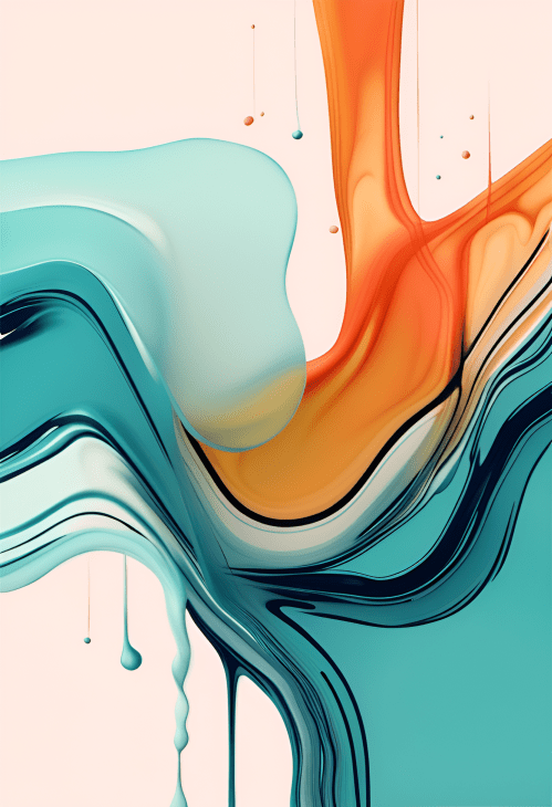 Picture of Abstract Art Print presenting flows of substances