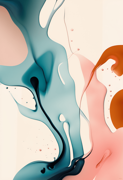 Picture of Abstract Art Print presenting flows of substances