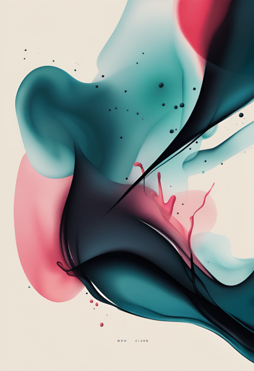 Picture of Abstract Art Print presenting flows of substances