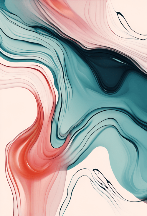 Picture of Abstract Art Print presenting flows of substances