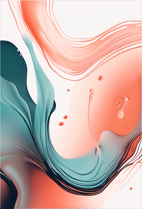 Picture of Abstract Art Print presenting flows of substances