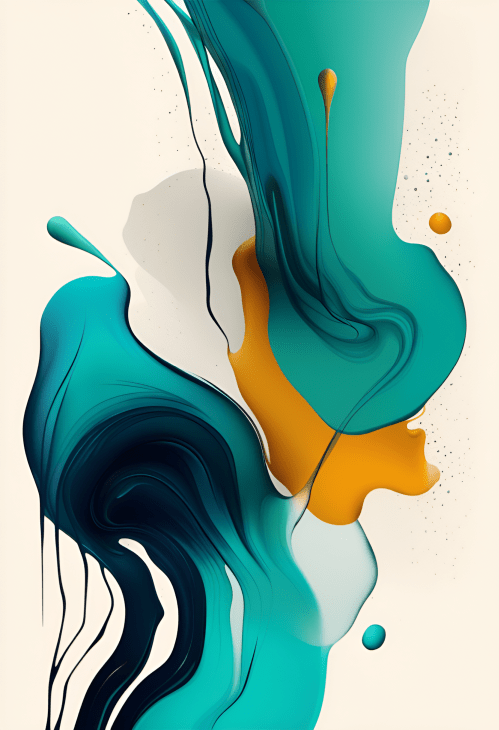 Picture of Abstract Art Print presenting flows of substances