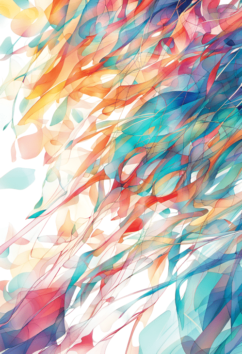 Picture of Abstract Art Print presenting flows of substances