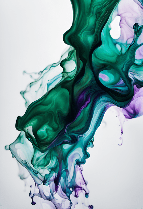 Picture of Abstract Art Print presenting flows of substances