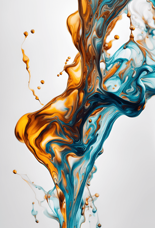 Picture of Abstract Art Print presenting flows of substances