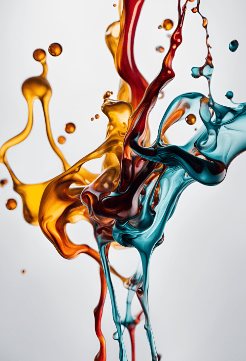 Picture of Abstract Art Print presenting flows of substances